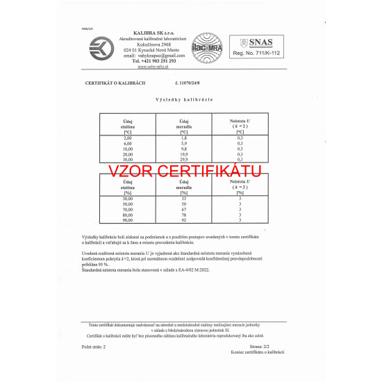 Kalibrovaná HACCP sada 7